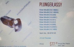 Hobart Mixer HL600-HL660-HL800-HL1400 00-874145 Plunger Assy all legacy New