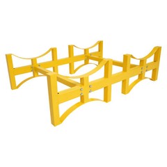 Heavy Duty Stackable Oil Barrel Bracket Yellow Drum Rack Steel 1600lbs Capacity
