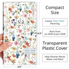 Pocket Calendar 2026-2028 for Purse, 2 Year Monthly Planner Pocket Size with …
