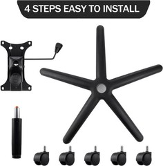 Office Chair Base Replacement 28″ Heavy Duty Swivel Chair with Wheels Casters