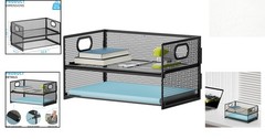 Elegant Black Mesh 2-Tier Letter Tray – Perfect for Home Office Organization