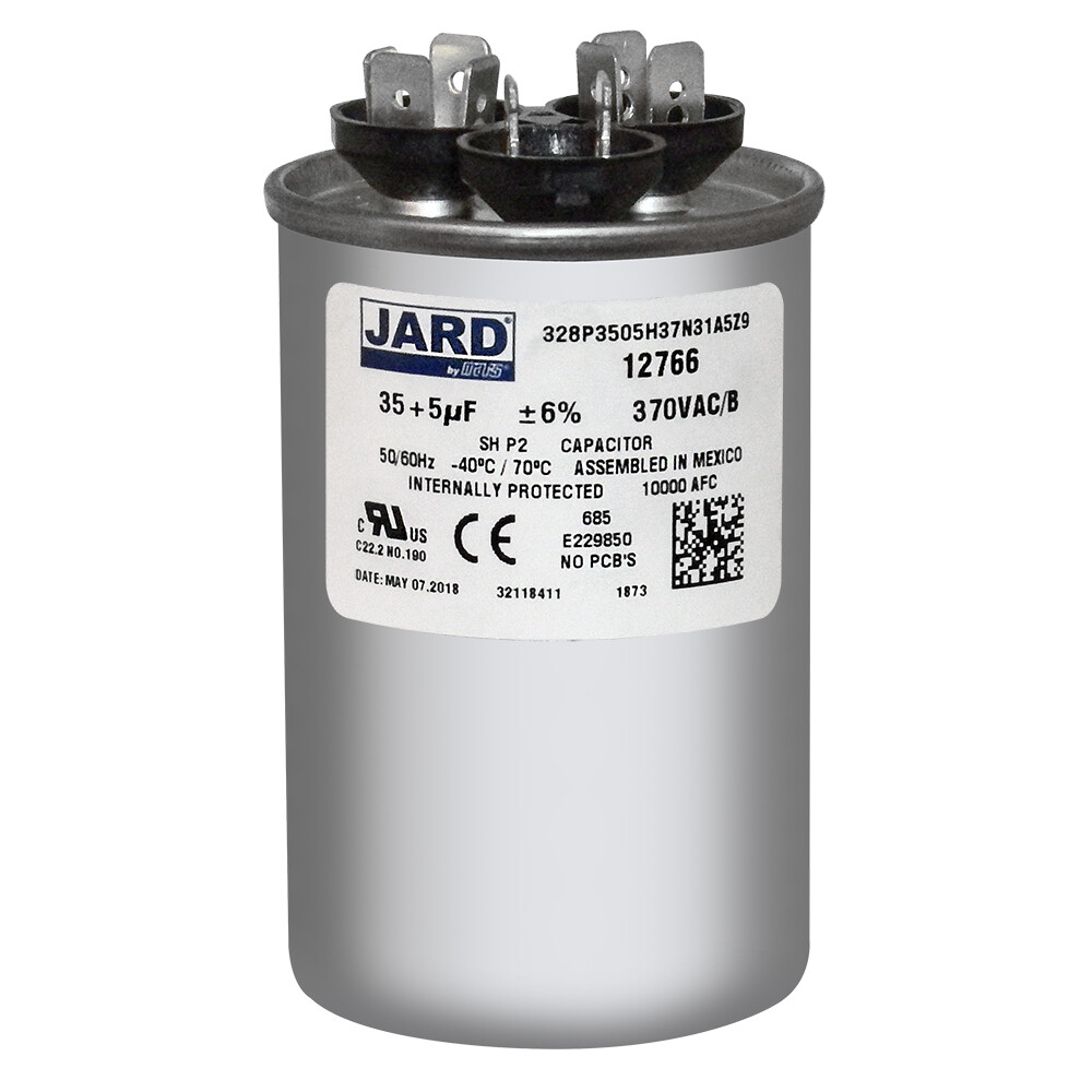 35+5 uf MFD 370 VAC Dual Run Capacitor # NGM 328P3505H37N31A5Z JARD 12766