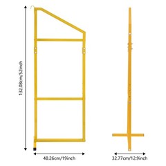 4 Pack Cargo Shipping Container Shelving Shelf Bracket 19″x52″ Universal Yellow
