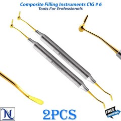 Premium Dental CIG#6 Composite Condenser Spatula Plugger Gold Coated Tool