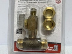 Sioux Chief 601-G20CV Valve Tee 5/8″x1/4″ OD Compression Brass