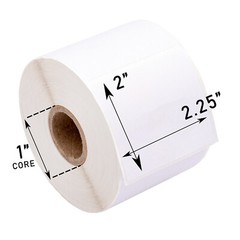 2.25″x2″ Direct Thermal White Labels on a 1″ core, 1 Roll 700 Labels Per Roll