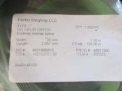 MIXED LOT NOS Green Conveyor Processing Belts MIXED SIZES LB3