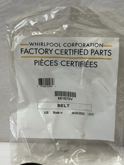 New Whirlpool Dryer Drum Belt 661570V Factory Certified Part Made in USA (EH1)