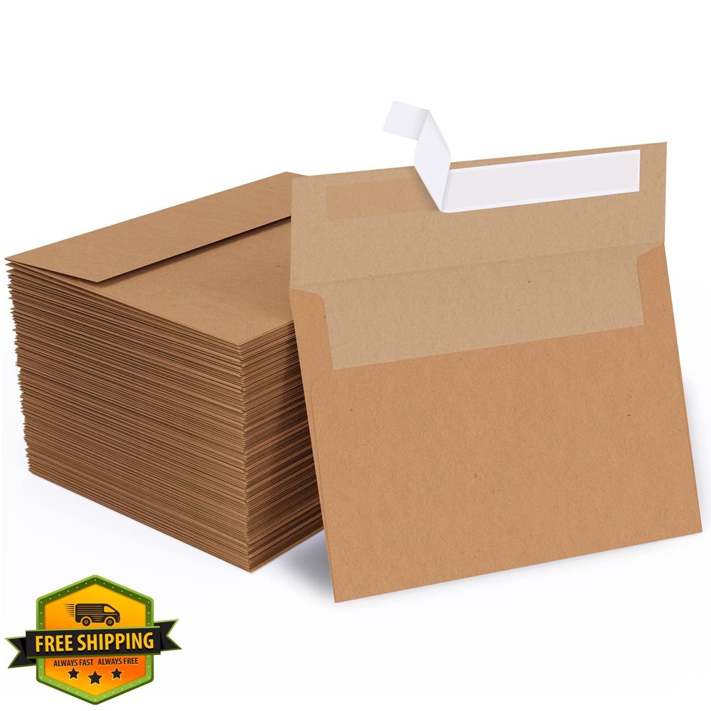 Goefun Brown A7 5.25×7.25″ Kraft Envelopes 1000pk