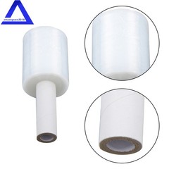 12 Rolls 5 in × 1000FT 80 Gauge Stretch Shrink Film Hand Wrap with Handle Clear