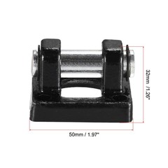 Cylinder Clevis Mounting Bracket 4 Bolt Holes 14mm Pin Mounting Base 2pcs