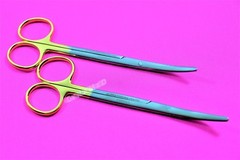 NEW 2 GERMAN T/C METZENBAUM SCISSORS 5.5″ CURVED WITH TUNGSTEN CARBIDE INSERTS