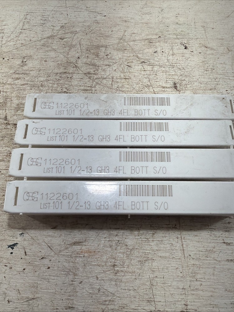 Lot Of 4 New OSG 1122601 LIST 101 1/2-13 GH3 4FL BOTT S/0b Taps