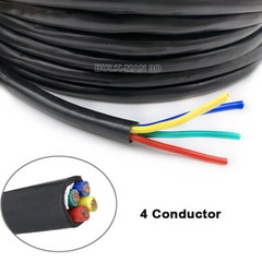 16AWG 4 Core Shielded Cable 1/5 Meter for Connecting Spindle Motor VFD Inverter
