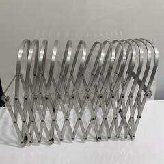 Evans Specialty Co File Holder Vtg MCM Accordion Expanding Magazine Rack Dish 12
