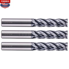 5Pcs 4 Flute 1/2″ x 2″ x 4″ Solid Carbide Long End Mill – AlTiN Coated