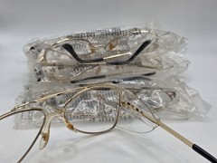 VINTAGE 1990s CREWS-ENGINEER Z87 SAFETY GLASSES SIDE SHIELDS GOLD FRAMES