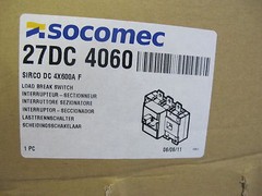 Socomec 27DC4060, 600 Amp, 600 Volt, 4 Pole, Load Break Switch – NEW-B
