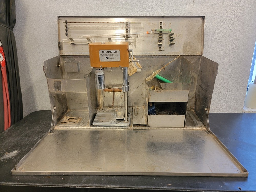 RHEOMETER VISCOSITY NL BAROID MODEL 280 HAND-POWERED MADE IN 🇺🇸 W/ Accessories