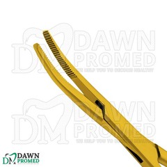 6 Pcs Kelly Hemostat Forceps 5.5″ Curved Full Gold Surgical Instruments Set