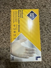 Latex Gloves Size Large Natural Powder Free Pack of 100 The Safety Zone