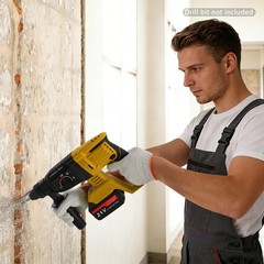 Brushless Hammer Drill,800W Battery-powered Hammer Drill,Hammer Drill w/ 4 Modes