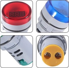 2//4/8X AC60-500V 22MM LED Voltmeter Voltage Meter Indicator Pilot Light New DIY