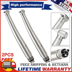 2x Dental Handpiece w/ Std.Head ø10.3 x H13.5mm 4H Coupling & Air-Turbine Motor