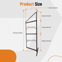 4pcs Universal Shipping Container Shelving Brackets Powder Coated 19.6”x59.3”