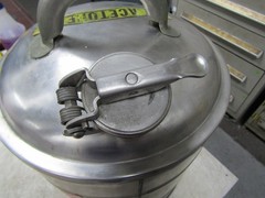 💥UNBRANDED 11-1/2″ WIDE STAINLESS STEEL SAFETY CAN FOR 2.5 / 5 GALLON W/ FAUCET