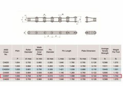 #CA557 Agricultural Conveyor Roller Chain 10 Feet with 1 Connecting Link