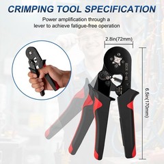 Ferrule Crimping Tool Kit, Wire Ferrules Kit Crimper Pliers with 1800PCS Wire…