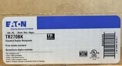 Eaton TR270BK Black Standard Duplex Receptacles 15A-125V QTY 100
