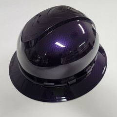 TYPE 2 FULL BRIM Hard Hat WITH FOAM custom hydro dipped , PLUM CRAZY PURPLE CF