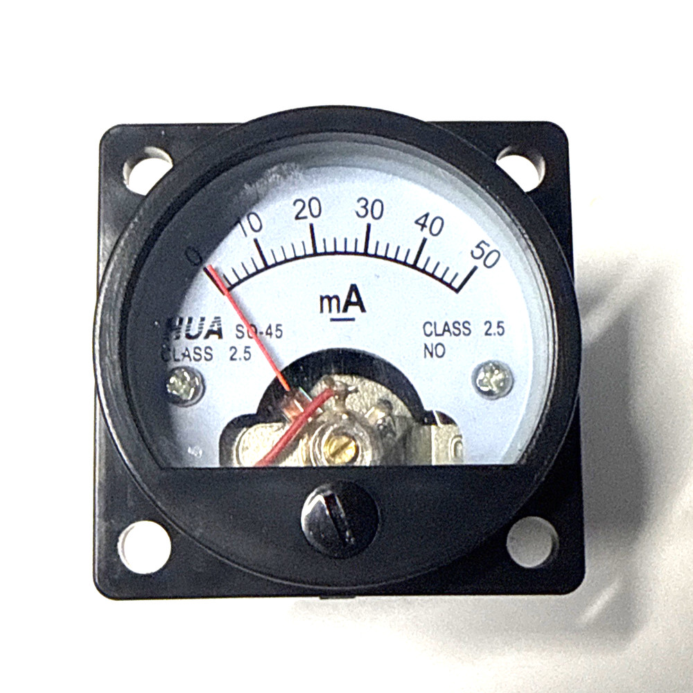 Analog Panel Meter DC 0-50 mA AMPERMETER SO-45 DC ammeter 0-50mA