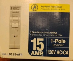 Leviton LB115-AFR 15 Amp AFCI Circuit Breaker 1-Pole 120V Arc Fault NEW