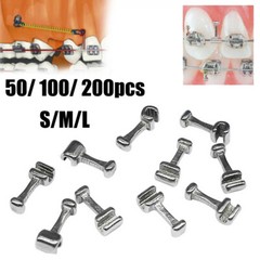 50/100/200pcs Dental Crimpable Stainless Orthodontic for Arch Wire Hook T Shaped