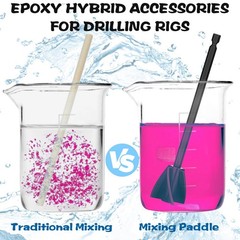 16 Pcs Epoxy Resin Mixer Paddles for Drill, Red Blue Black White