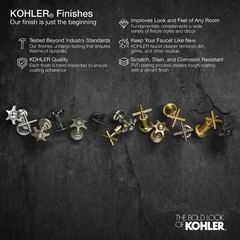 KOHLER SQUARE FOOT REST VIBRANT BRUSHED MODERNE BRASS (23287-2MB)