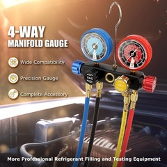 4 Way A/C Manifold Gauge Set – R134A R410A R404A R22^