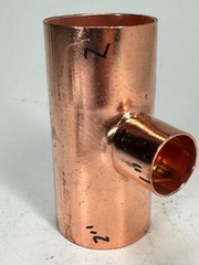 NIBCO Reducing Tee 2″ x 2″ x 1″ CTS C x C x C Solder Joint Copper Sweat Fitting
