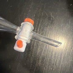 Kimble Kimax Glass 250mL Squibb Separatory Funnel w/ PTFE Stopcock 22
