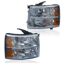 Headlights Smoked Lens Amber Silverado 1500 2500HD 3500 07-14 22853027 22853028