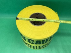 CAUTION Buried Electric Line 6″ x 1000 Yellow Warning Tape Non Detectable UT28
