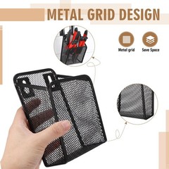 6 Pcs Slatwall Bins Pencil Holder with J Hooks Wall Mount Metal Slatwall Bin …