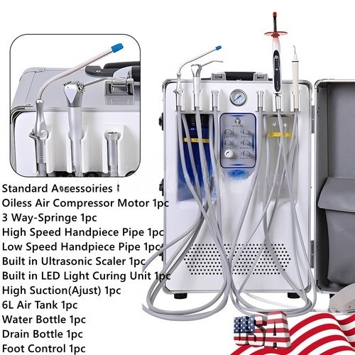 Dental Portable Delivery Unit With Curing Light Ultrasonic Scaler