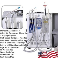 Dental Portable Delivery Unit With Curing Light Ultrasonic Scaler