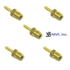 Hose Barb for 1/8″ ID Hose X 1/8″ Male NPT Hex Brass Fuel (5-Pack) 201A-2A(X5)