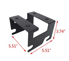 Black Metal Wall Mount Bracket 5.5×5.5×3.7″ Includes Hardware
