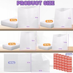 390 Pcs Moving Supplies, 270 Foam Pouches & Foam Sheets, 4 Sizes Packing Foam…